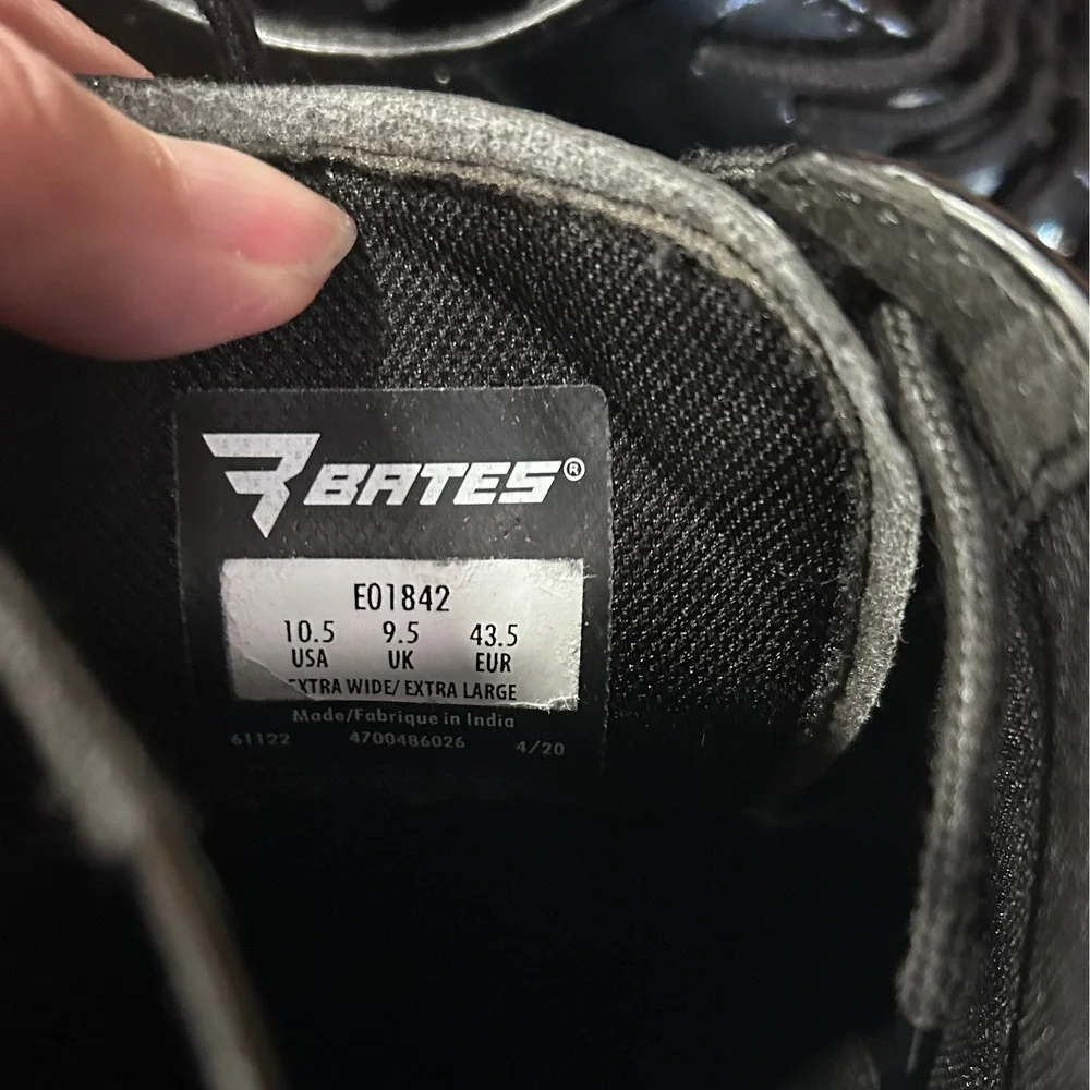 Bates Sentry Oxford Men 10.5 EW Black  High Gloss Uniform Shoe E01842‎